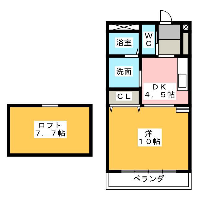 遠州鉄道 自動車学校前駅 徒歩14分 3階建 築20年(ワンルーム/3階)の間取り写真