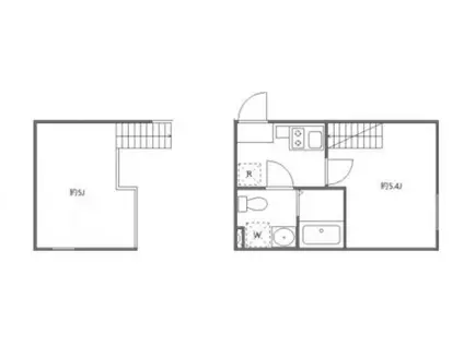 テラス祖師ヶ谷大蔵(ワンルーム/2階)の間取り写真