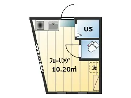 アーバンプレイス新宿N(ワンルーム/1階)の間取り写真