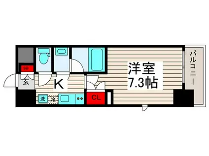 プラネソシエ西新井(1K/6階)の間取り写真