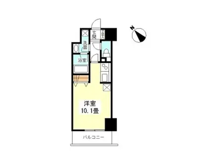 TKフラッツ渋谷(ワンルーム/7階)の間取り写真