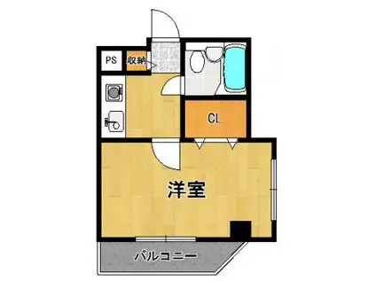 ステラハウス24(1K/1階)の間取り写真