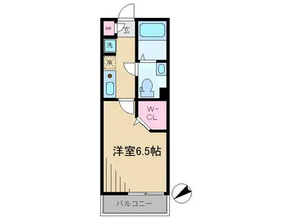 ブルージュ(1K/3階)の間取り写真