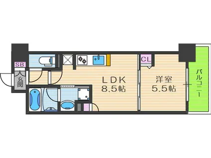 PONTE CIELO(1LDK/7階)の間取り写真