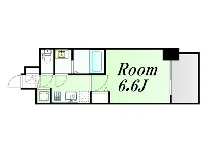 プレサンス天神橋スカイル(1K/3階)の間取り写真