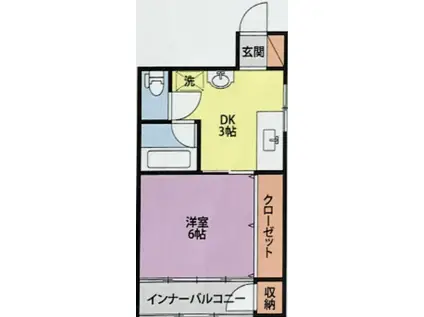 小林マンション(1K/4階)の間取り写真