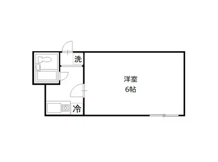 シンフォニー(1K/2階)の間取り写真