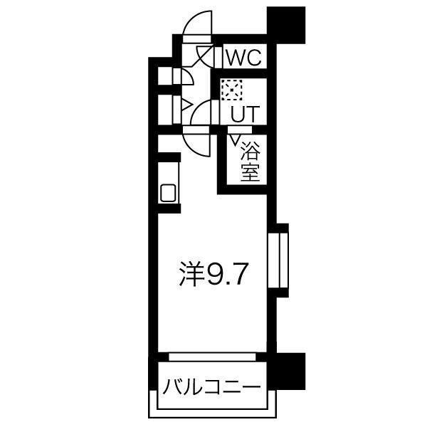 エクセレンシア天神(ワンルーム/3階)の間取り写真