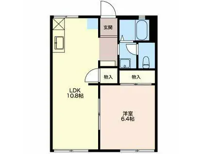 タウニー十宮(1LDK/2階)の間取り写真