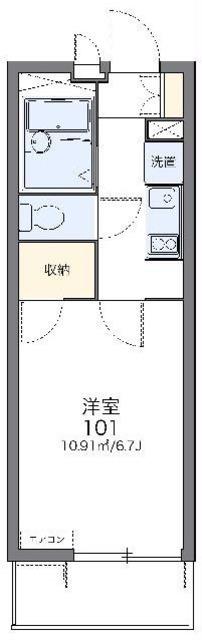 レオパレスカメリヤ(1K/2階)の間取り写真