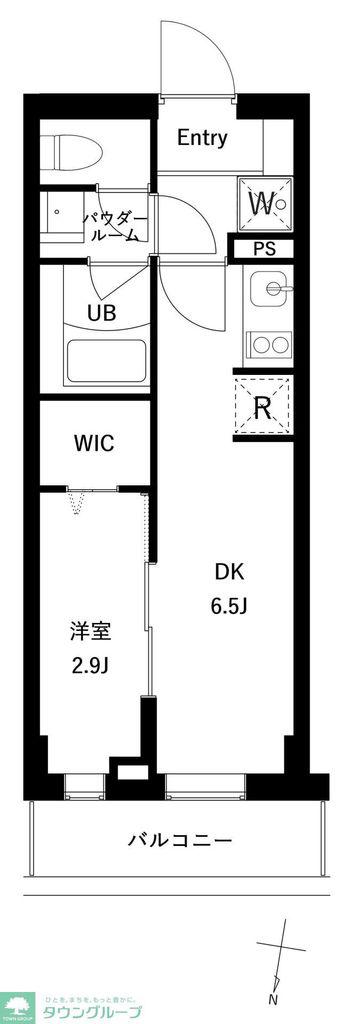 プレセダン千駄木(1DK/1階)の間取り写真