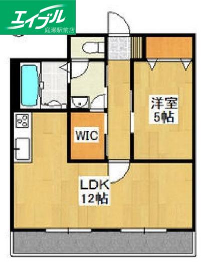 エストレーラ倉敷(1LDK/4階)の間取り写真