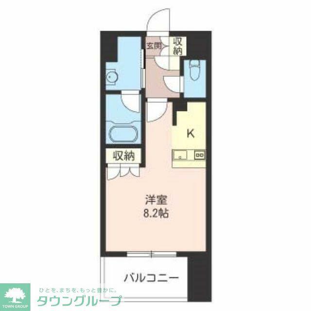 オーキッドレジデンス品川(ワンルーム/3階)の間取り写真
