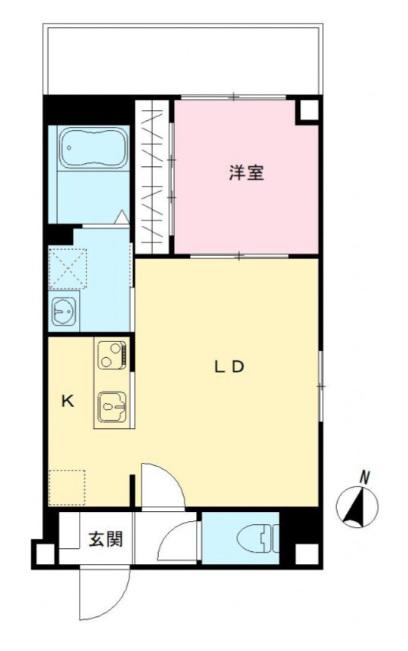 サンシエ神戸元町(1LDK/2階)の間取り写真