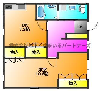 ハウスワン セルフ(1LDK/3階)の間取り写真