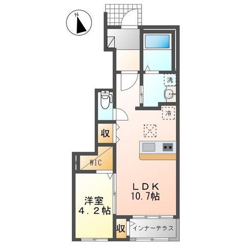 アクエリアス(1LDK/1階)の間取り写真