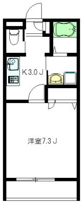 パティオ高円寺B(1K/1階)の間取り写真