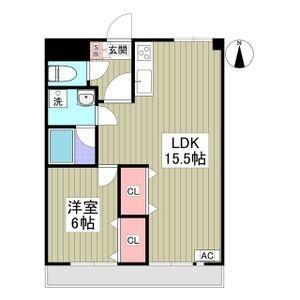 セントラルグリーンマンション(1LDK/4階)の間取り写真