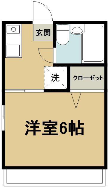 シティハイム本町(1K/2階)の間取り写真