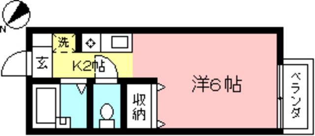ハイツポラリス(1K/1階)の間取り写真