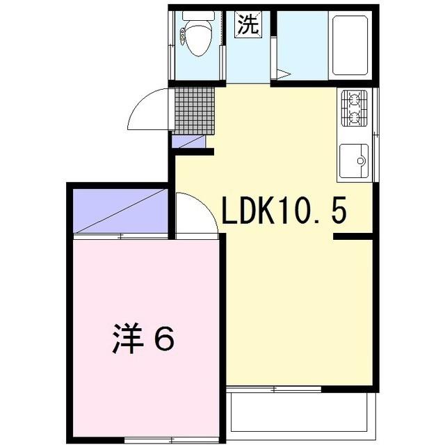 すみれハイツ(1LDK/2階)の間取り写真