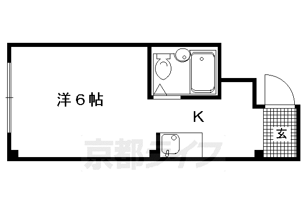 ヴィラージュ白梅町(1K/2階)の間取り写真