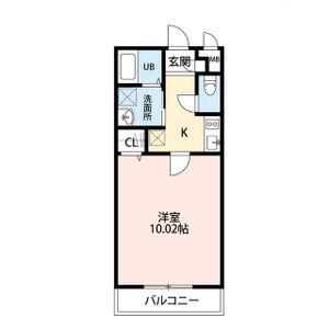 アンプルールリーブル正(1K/1階)の間取り写真
