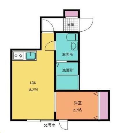 BELANGRIAK国見(1LDK/1階)の間取り写真