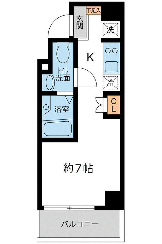 ラクラス池袋(ワンルーム/5階)の間取り写真