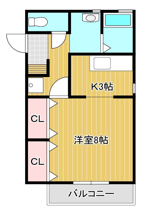 プチメゾン(1K/1階)の間取り写真