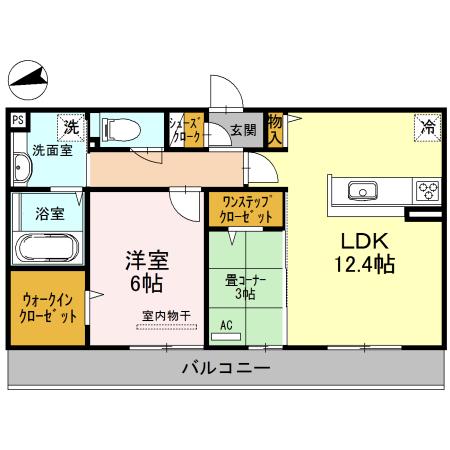 ムーラン ア ヴァン(2LDK/3階)の間取り写真