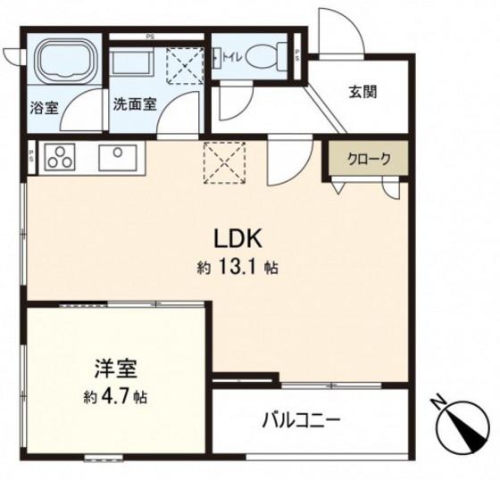 古江樂舎(1LDK/1階)の間取り写真