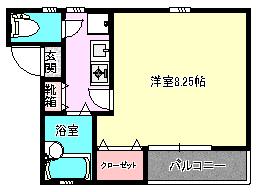 YSハウス(1K/2階)の間取り写真