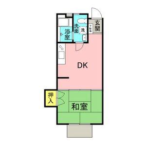 RENOBASE本山(1DK/1階)の間取り写真