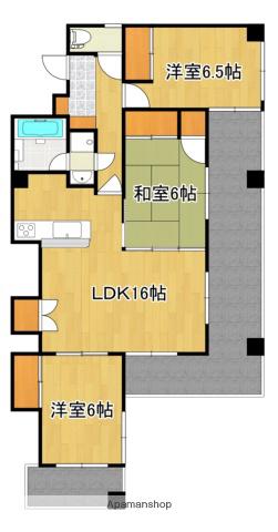タワーレジデンス甲府中央(3LDK/8階)の間取り写真