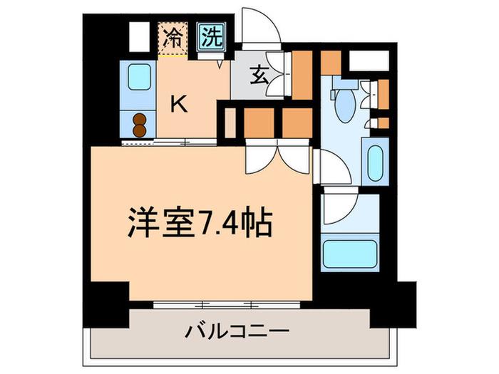 PARK AXIS 本郷の杜(1K/10階)の間取り写真
