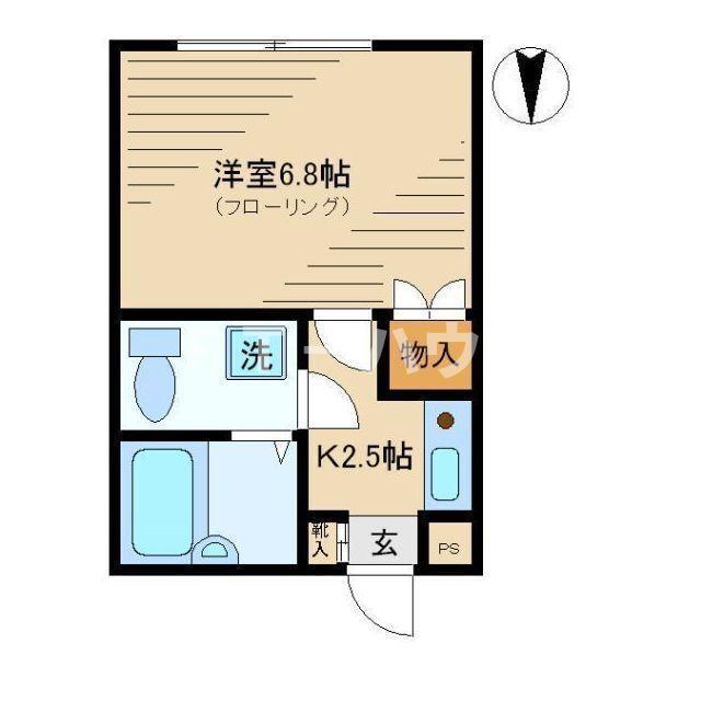 TFハイツ(1K/1階)の間取り写真
