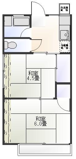 あれふ84(2K/2階)の間取り写真