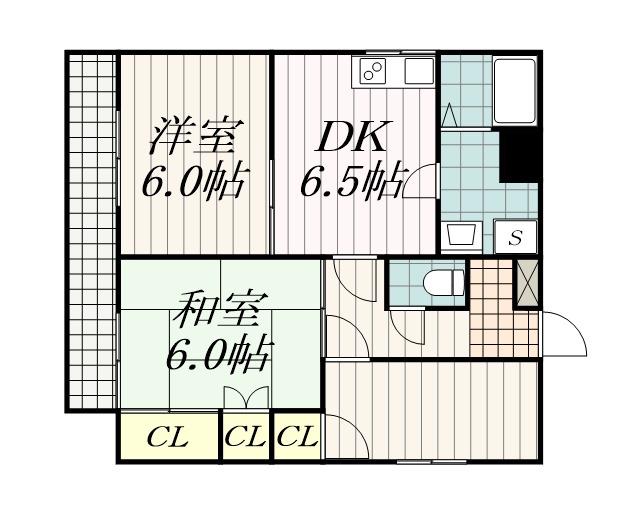 第2ITOビル(2SDK/5階)の間取り写真
