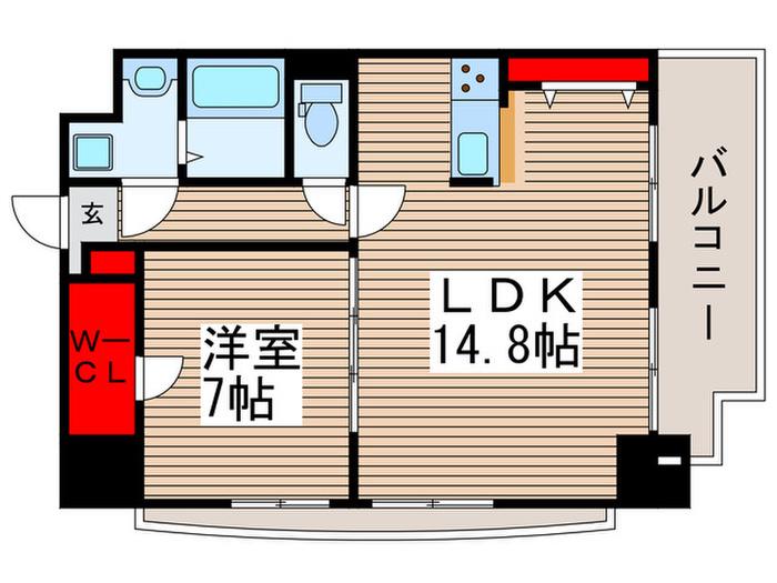 アールグレイスヒル(1LDK/5階)の間取り写真