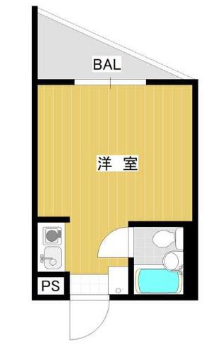 ルーブル永福町(ワンルーム/2階)の間取り写真