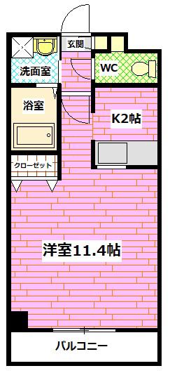 メゾン中野駅前(1K/1階)の間取り写真