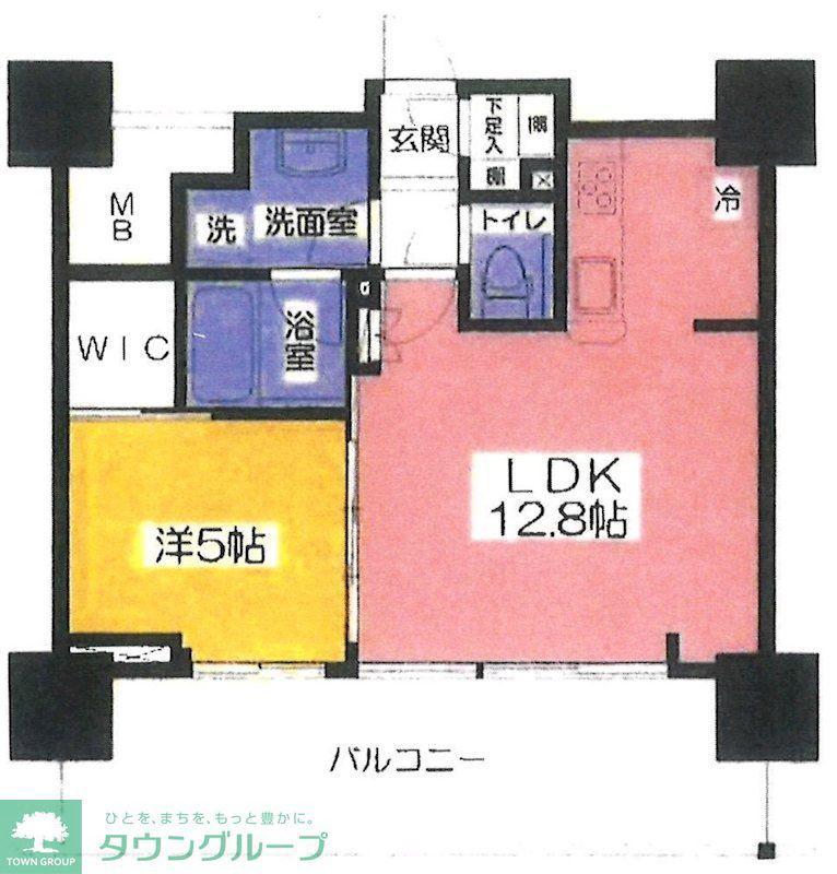 セントラルレジデンス調布ステ-ションコート(1LDK/10階)の間取り写真