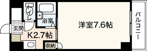 ルート大宮(1K/4階)の間取り写真