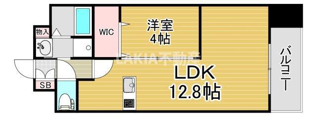 CHERRY BLOSSOM 五条通(1LDK/3階)の間取り写真