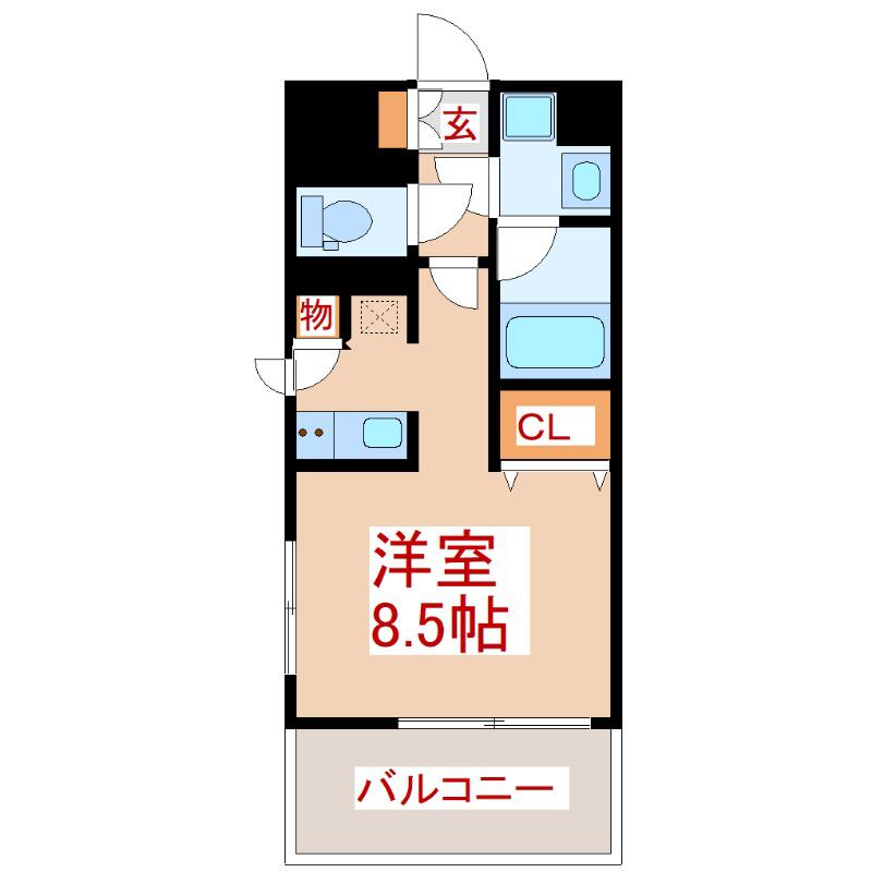 COURTFERIA(ワンルーム/11階)の間取り写真