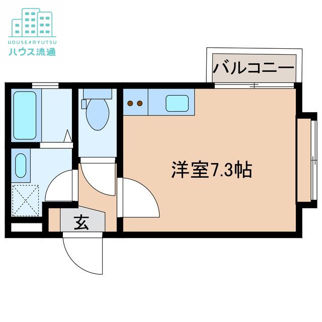 ホークヒルズ 東山手(ワンルーム/4階)の間取り写真