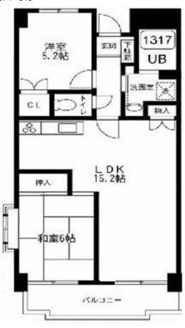 タウンコート湘南(2LDK/2階)の間取り写真
