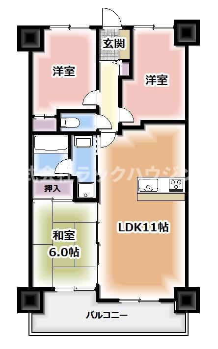エステムコート香里園(3LDK/7階)の間取り写真