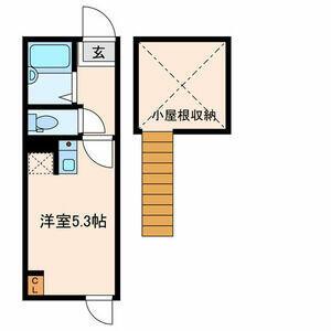 マーレ千住仲町(ワンルーム/3階)の間取り写真